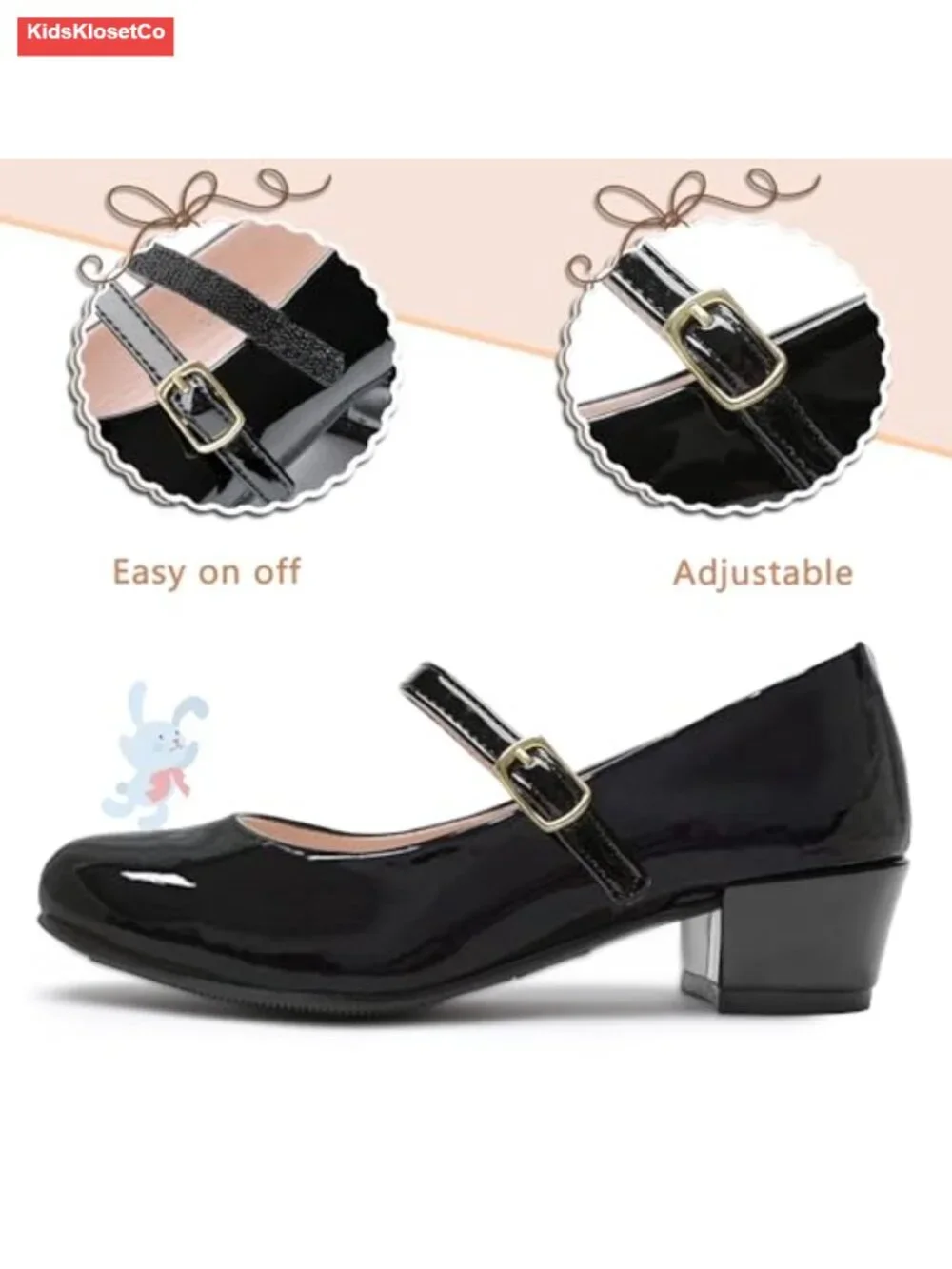 Girls Mary Jane Dress Shoes Princess Ballerina Flats Low Heels for School Party